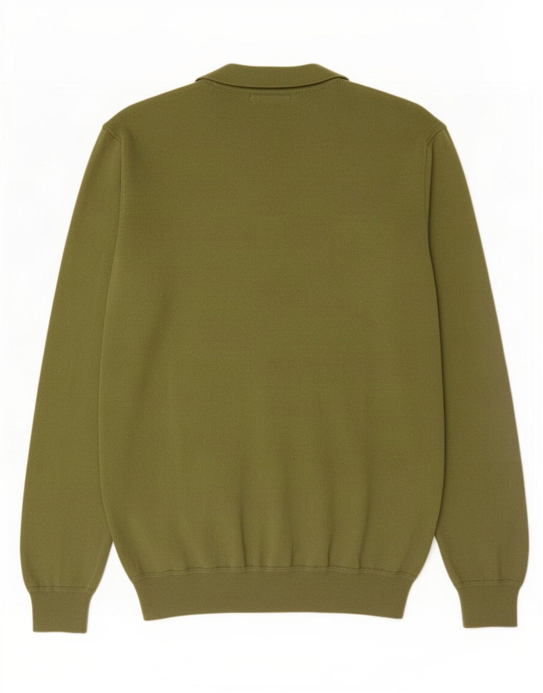 Rifle Herren-Pullover mit V-Ausschnitt aus mittelgrüner Baumwolle