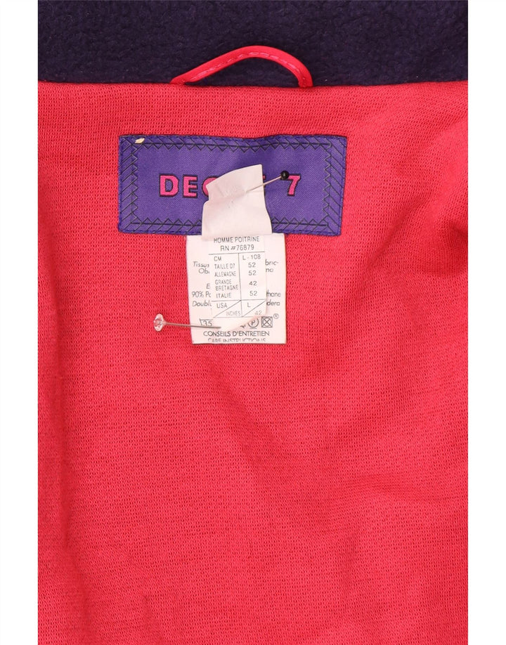 Degre 7 Herren-Skijacke mit Kapuze, IT 52 XL, Marineblau, Farbblock-Polyester