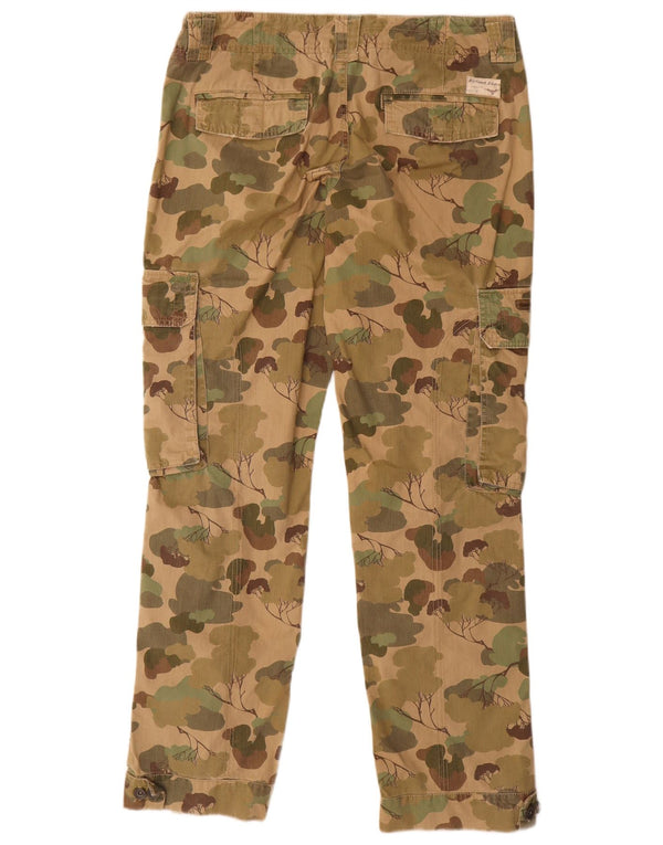 Tommy Hilfiger Damen gerade Cargohose W31 L32 Khaki Camouflage