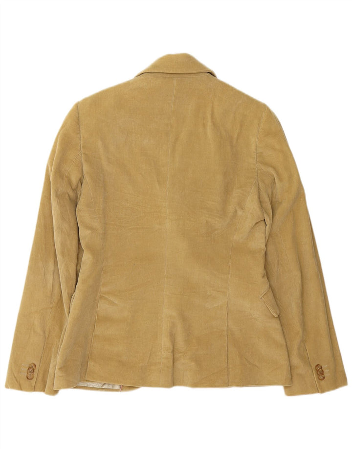 Massimo Dutti Damen 2-Knopf-Cord-Blazerjacke EU 42 Large Beige
