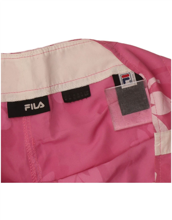 Fila Damen Badeshorts UK 12 Medium Pink Floral Polyamid