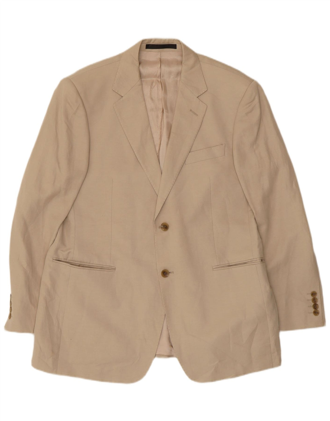 MARKS & SPENCER Herren-Blazer mit 2 Knöpfen, UK 42, Größe L, Beige, Seide