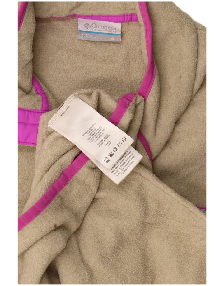 Columbia Damen-Fleecepullover mit Knopfkragen, UK 18, XL, Beige, Polyester