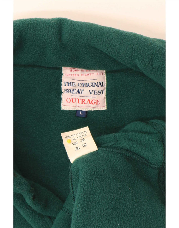 Outrage Herren-Fleeceweste, UK 40, Größe L, grün, Polyester