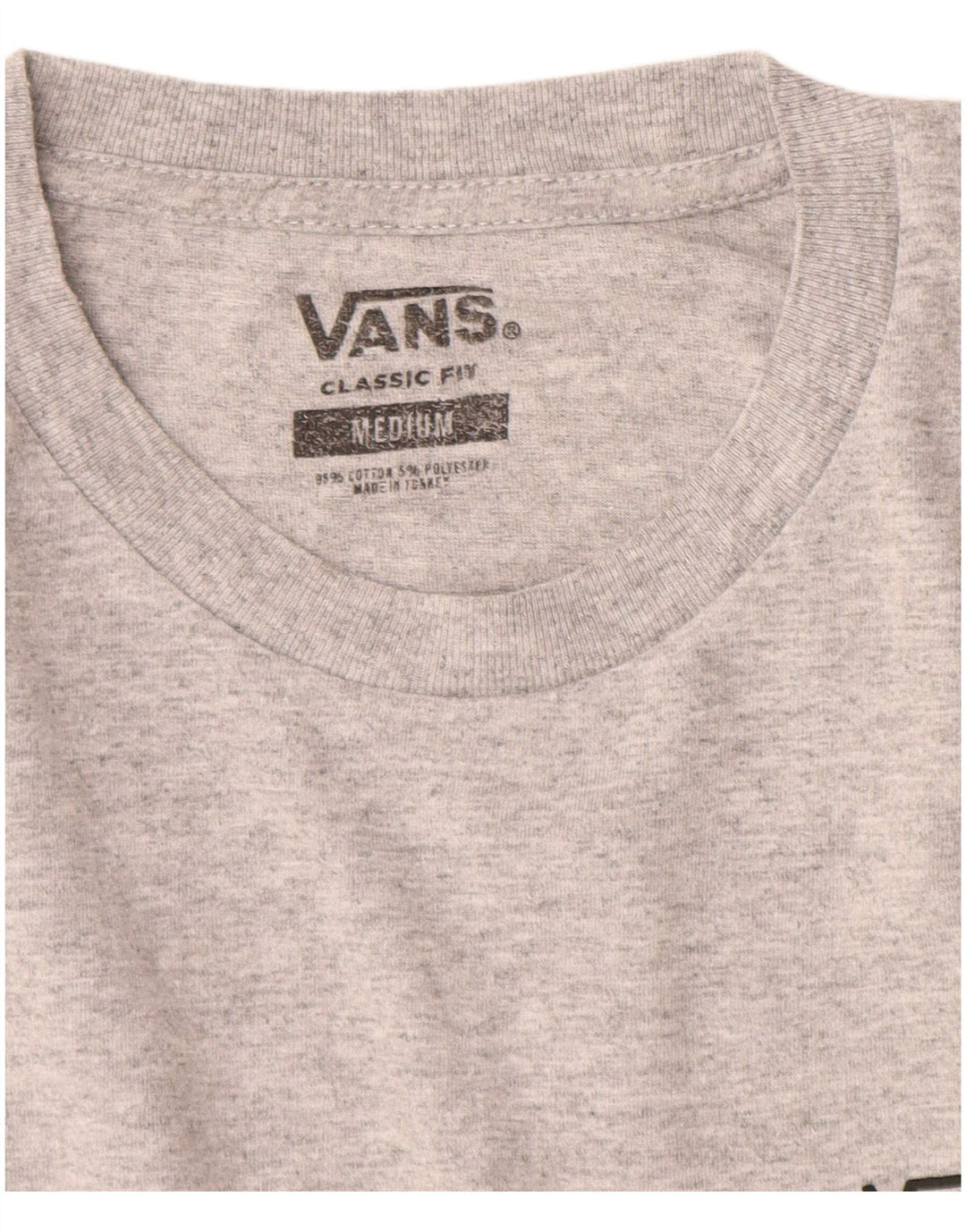 Vans Herren-T-Shirt mit klassischer Passform aus mittelgrauer Colourblock-Baumwolle