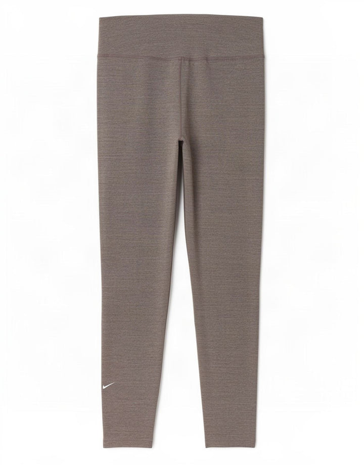 Nike Damen Dri Fit Leggings UK 12 Mittelgrau geflecktes Polyester
