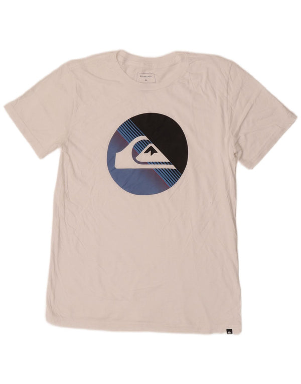 Quiksilver Womens Graphic T-Shirt Top UK 18 XL Weiße Baumwolle