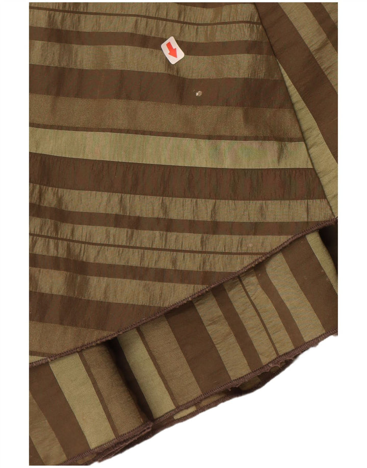 SASHA Damen Asymmetrischer A-Linien-Rock UK 16 Large W36 Khaki gestreift