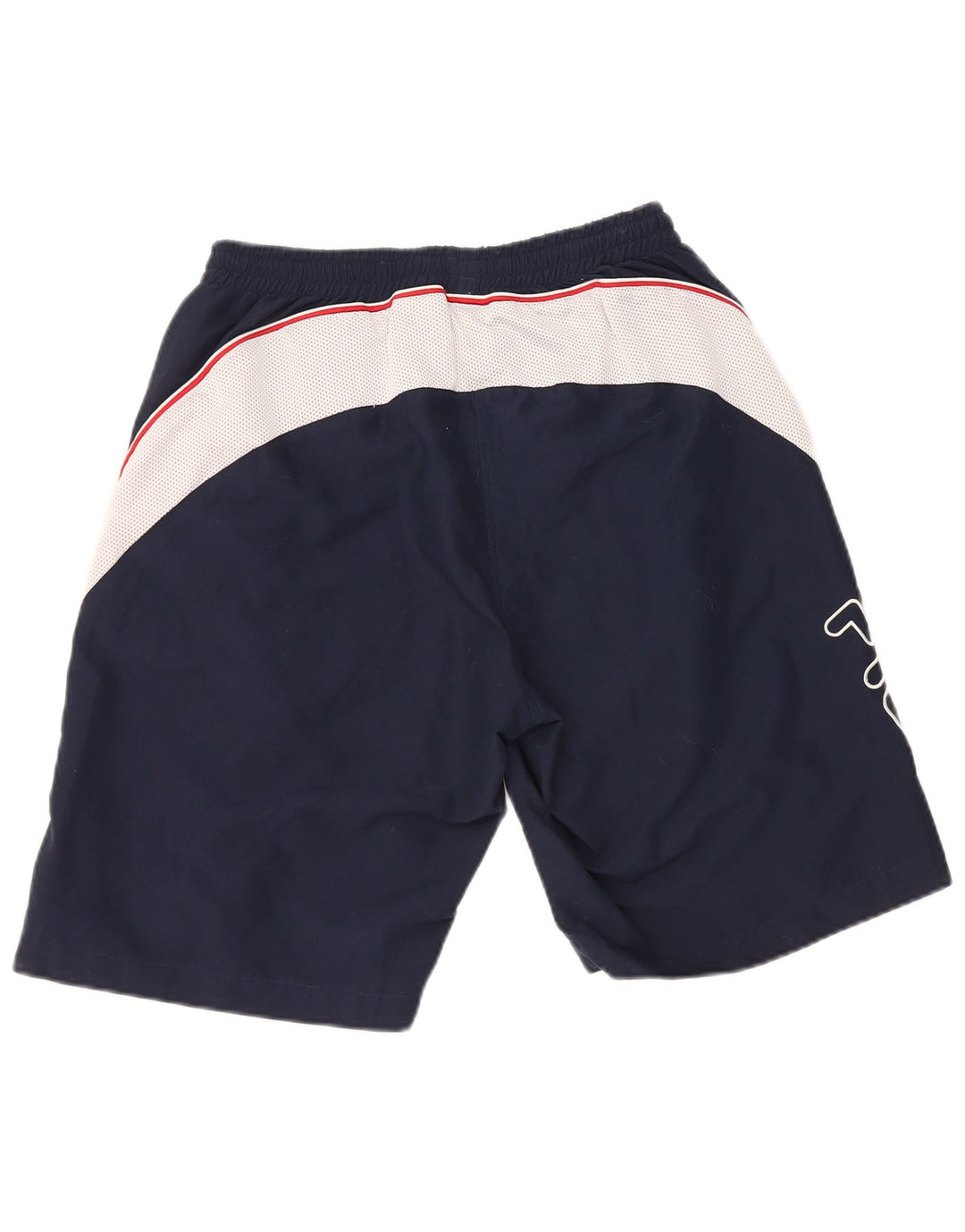 Fila Herren-Sportshorts mit Grafik, mittleres Marineblau, Farbblock-Polyester