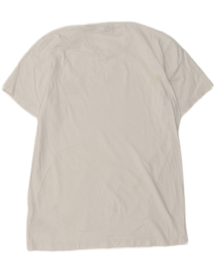 Ellesse Herren T-Shirt Top Small aus weißer Baumwolle