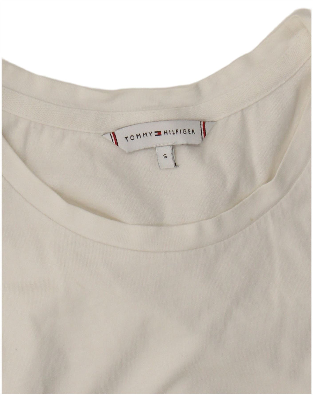 Tommy Hilfiger Damen T-Shirt Top UK 8 Small Weiß
