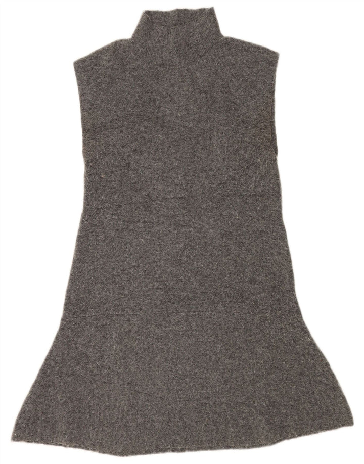 Ärmelloses Pulloverkleid für Damen von Zara, Gr. 44, Größe L, Grau, Polyester
