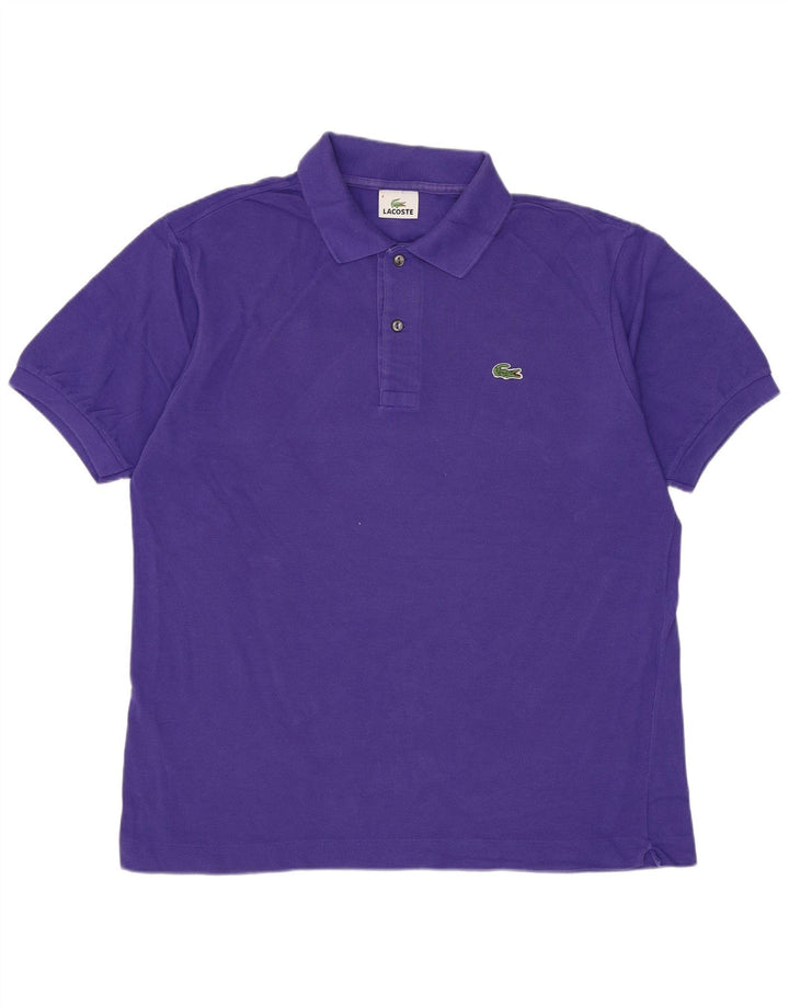 Lacoste Herren-Poloshirt, Größe 4, mittelviolette Baumwolle