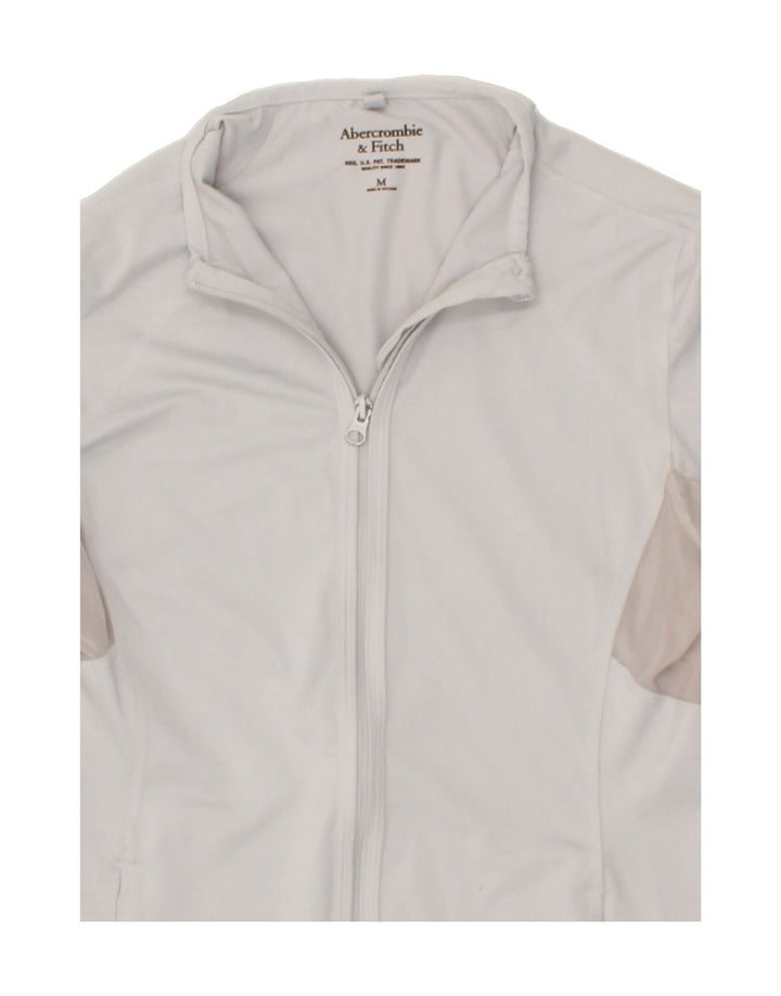 ABERCROMBIE & FITCH Womens Tracksuit Top Jacket UK 12 Medium Grey Vintage Abercrombie & Fitch and Second-Hand Abercrombie & Fitch from Messina Hembry 