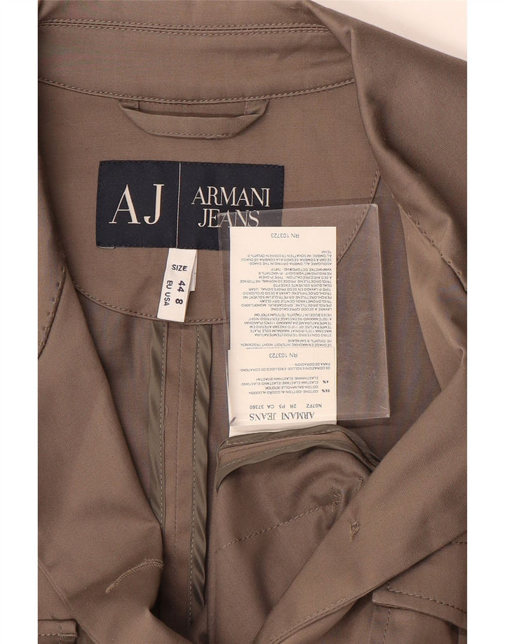 Armani Jeans Damen 3-Knopf-Blazerjacke EU 44 XL Braune Baumwolle