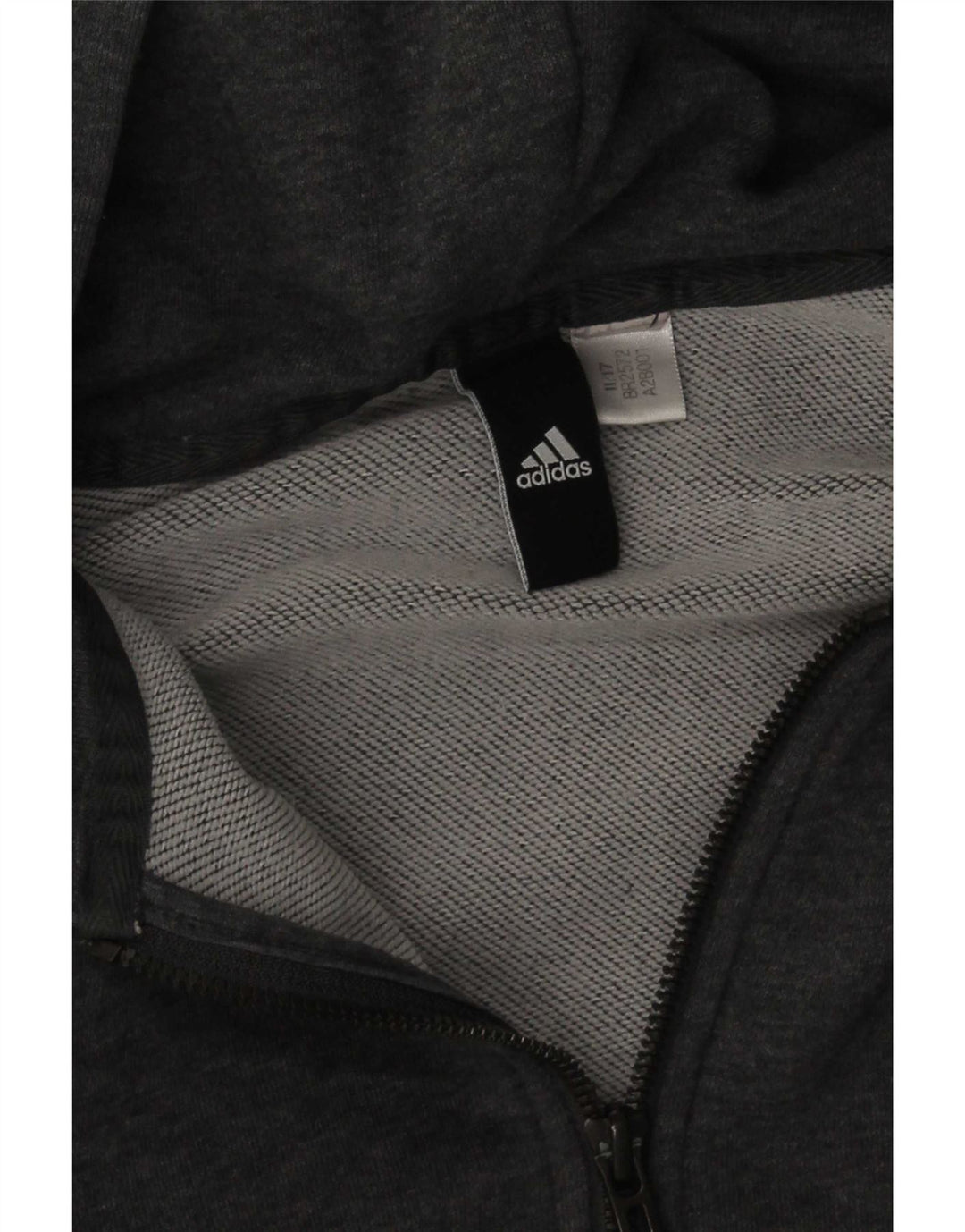 Adidas Herren Graphic Zip Hoodie Pullover Small Grau