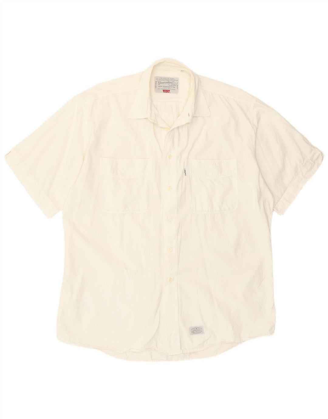 Levi's Herren Kurzarmhemd Large Weiß