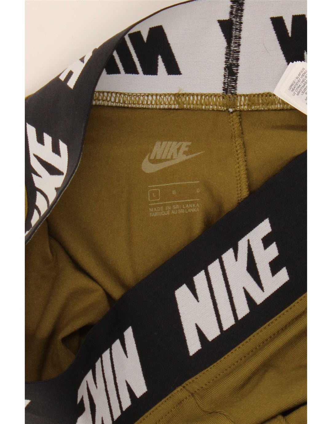Nike Womens Graphic Leggings UK 14 Large Khaki Baumwolle