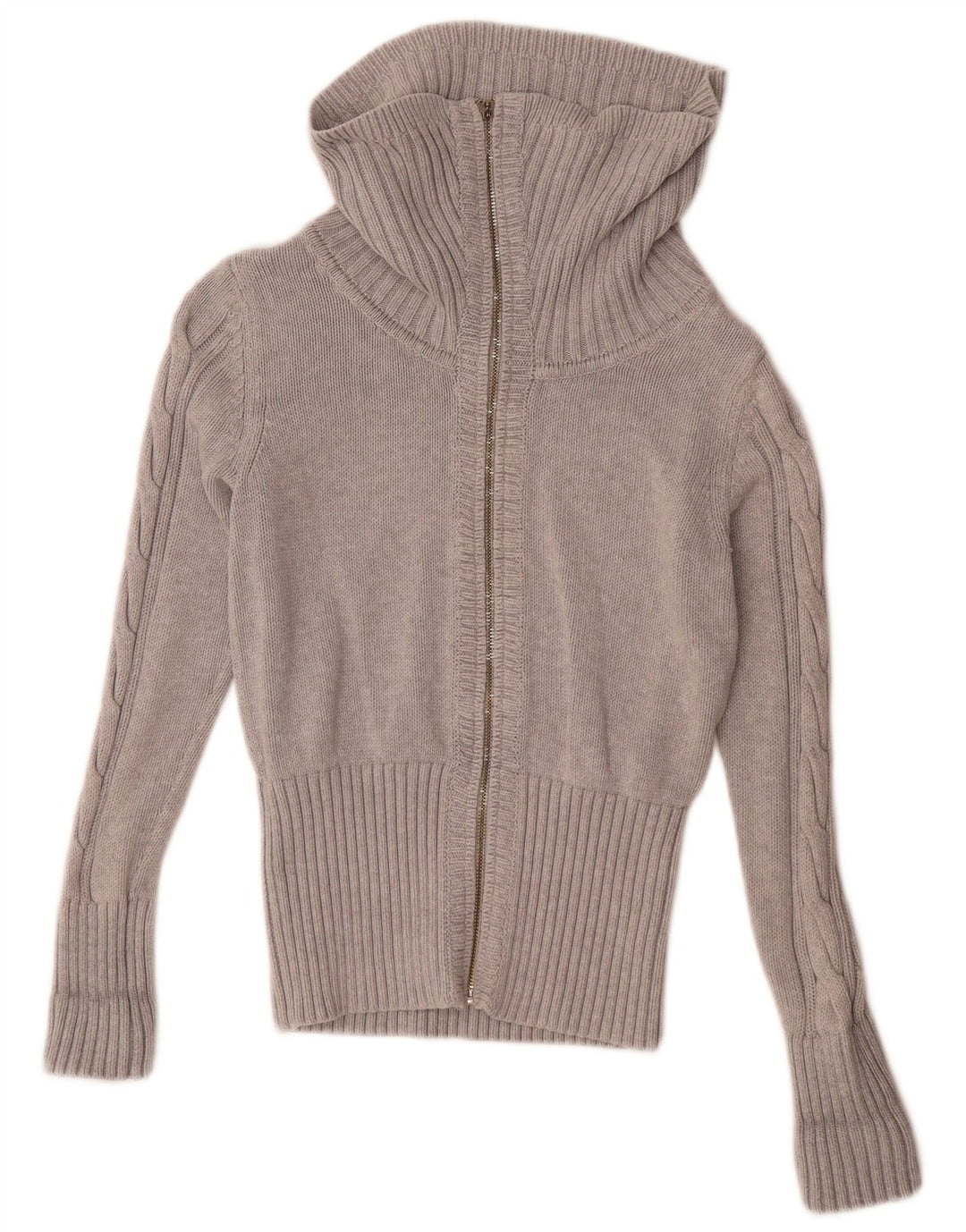 Tommy Hilfiger Damen-Cardigan mit durchgehendem Reißverschluss, Gr. 14, Mittelgrau