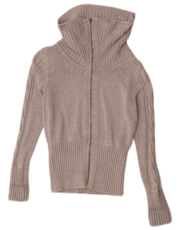 Tommy Hilfiger Damen-Cardigan mit durchgehendem Reißverschluss, Gr. 14, Mittelgrau
