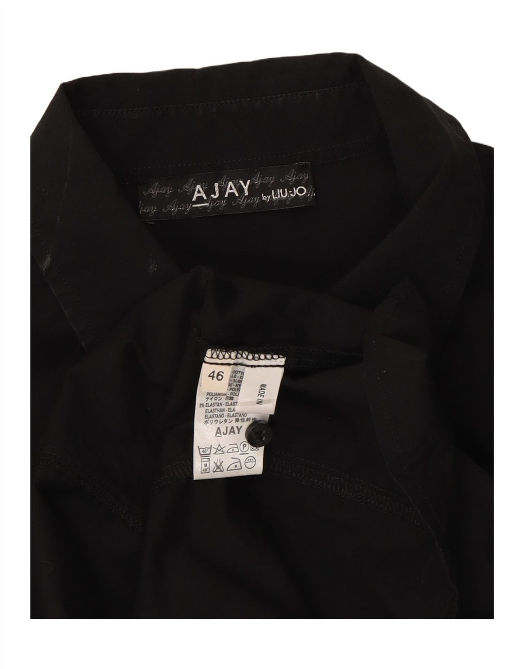 LIU JO Womens Shirt IT 46 Large Black Cotton Vintage Liu Jo and Second-Hand Liu Jo from Messina Hembry 