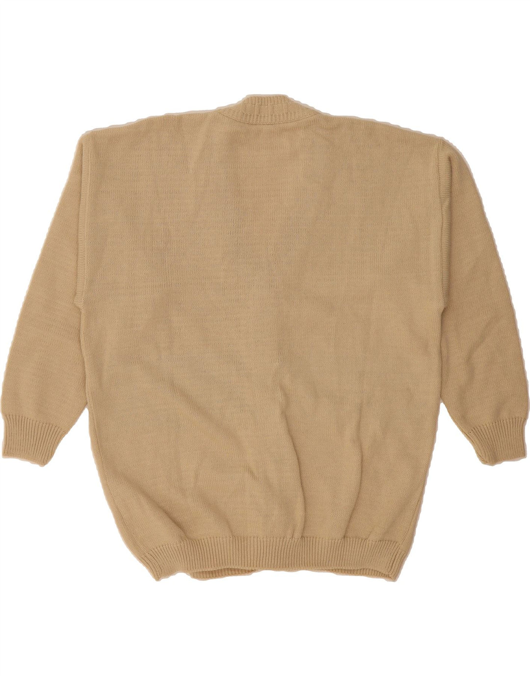 VINTAGE Mens Cardigan Sweater XL Beige Fair Isle Wool Vintage Vintage and Second-Hand Vintage from Messina Hembry 