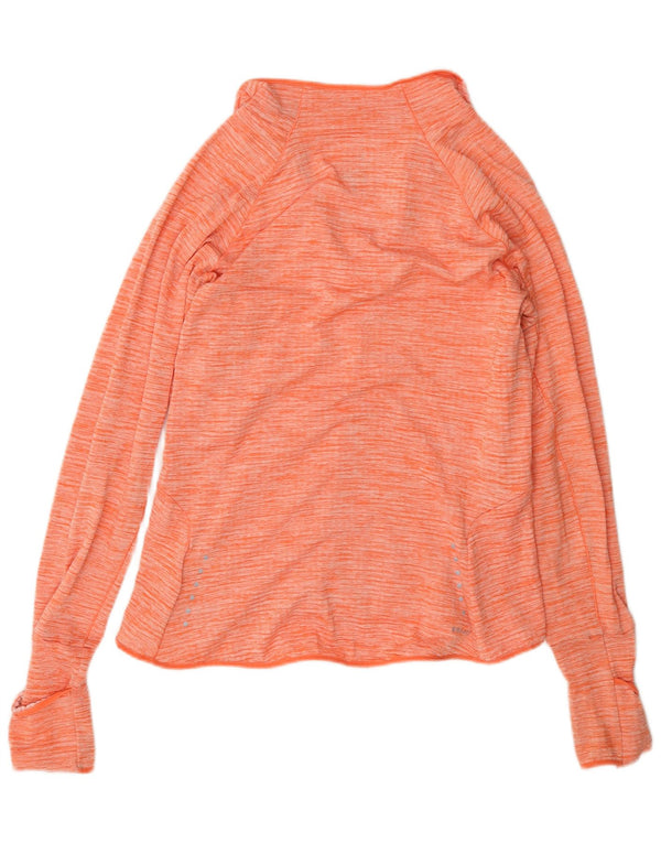 Nike Dri Fit Pullover-Trainingsanzugoberteil für Damen, UK 14, mittelorange meliert