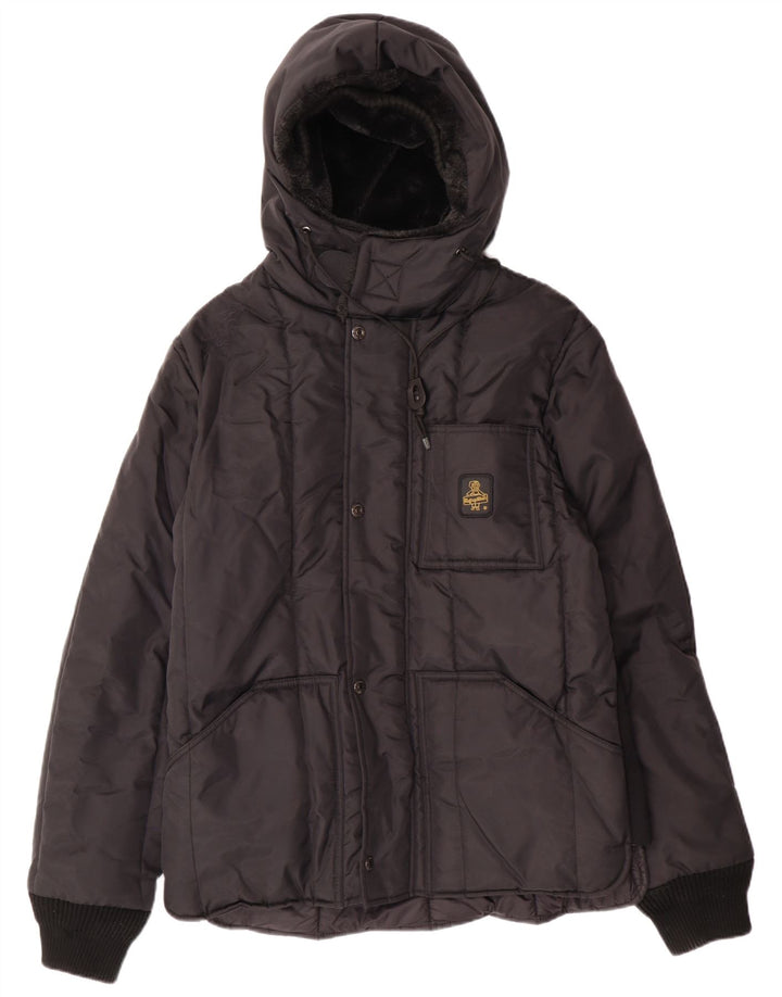 Refrigiwear Herren-Jacke mit Kapuze, gepolstert, UK 52, Größe L, Schwarz, Polyamid, Winter