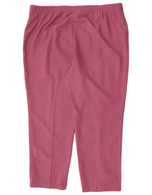Marks & Spencer Damen Slim Freizeithose UK 20 2XL W40 L27 Rosa kariert
