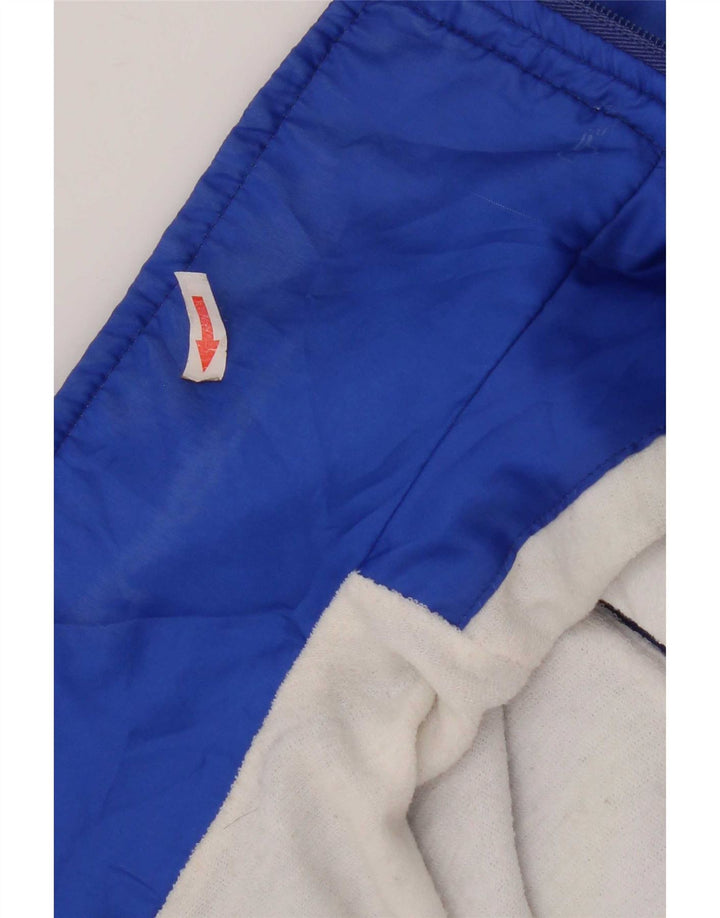 Vintage Herren Trainingsanzug Top Jacke XL Blau Geometrisch Polyester