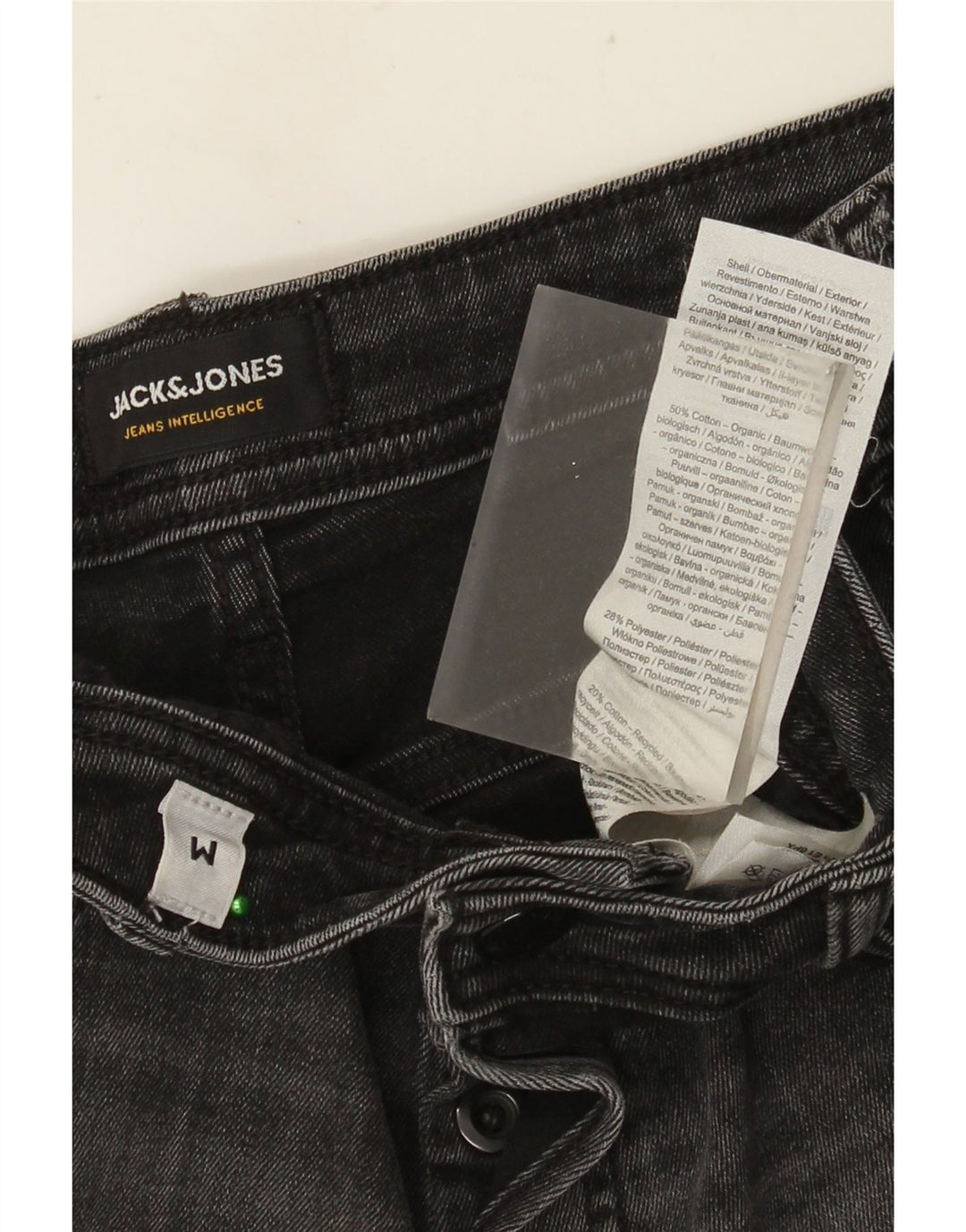 JACK & JONES Herren-Jeansshorts, mittelgroß, W32, graue Baumwolle