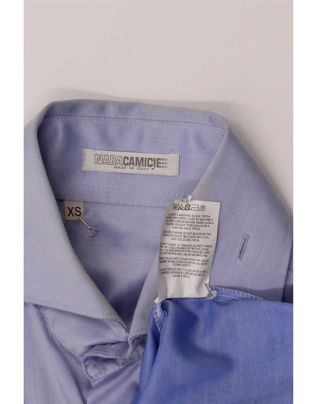 Naracamicie Herrenhemd XS Blue Cotton Classic
