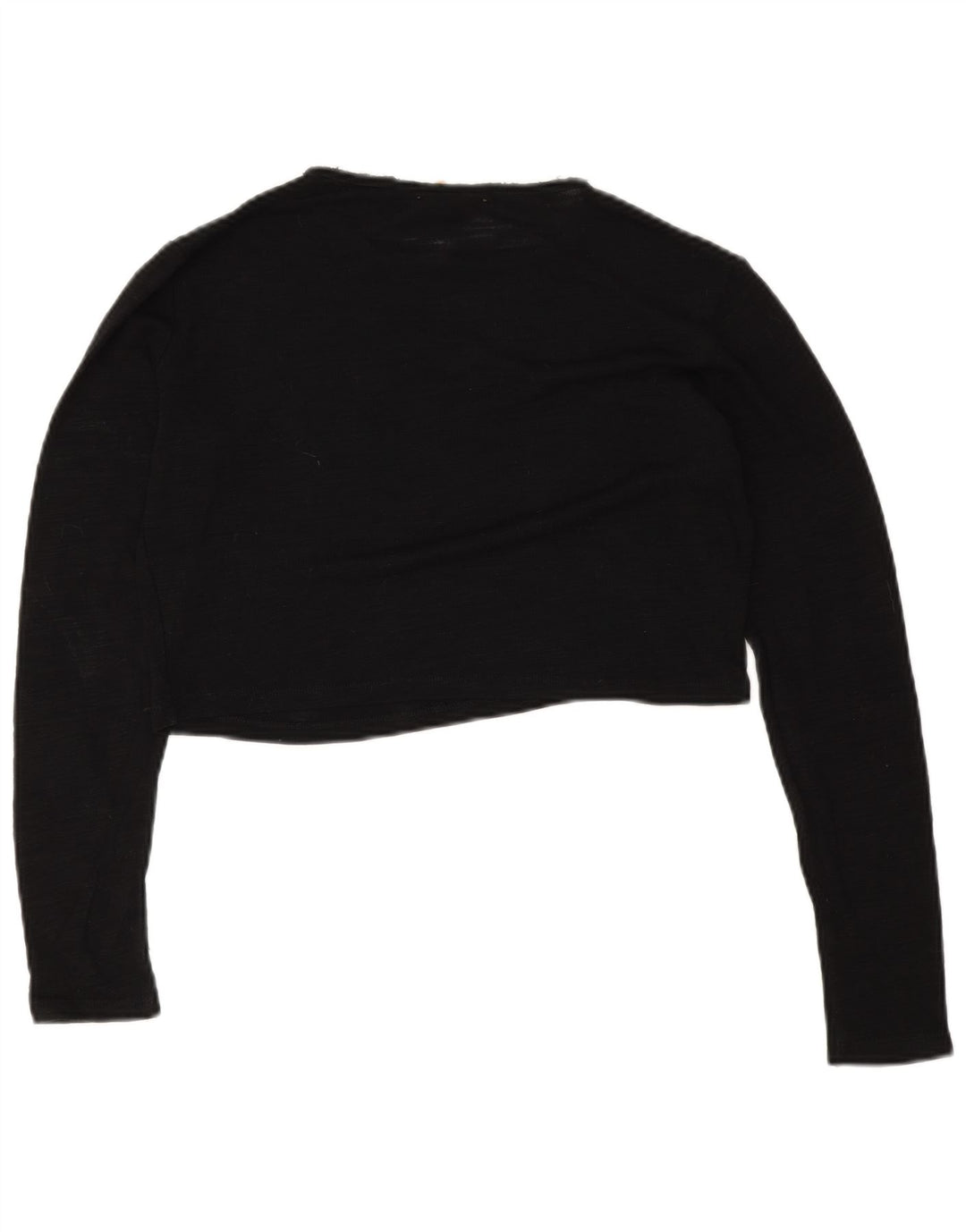 Zara Damen Trafaluc Crop Oversized Top Langarm UK 10 Small Schwarz