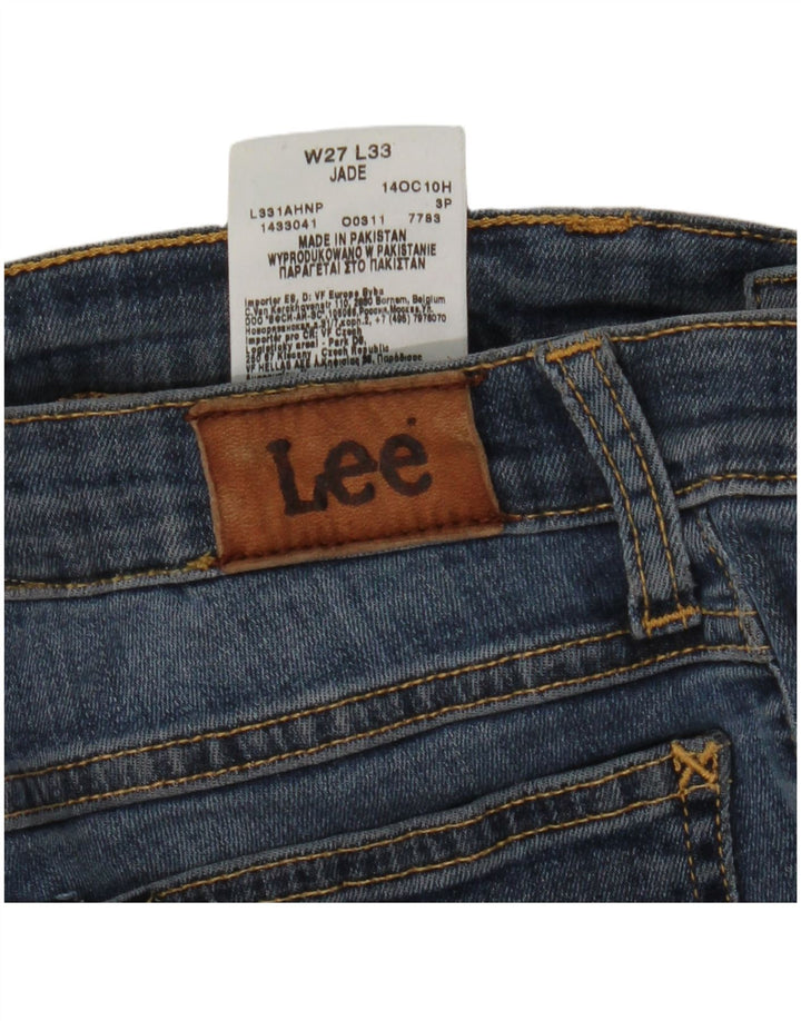 Lee Damen Jade Slim Jeans W27 L33 Blaue Baumwolle