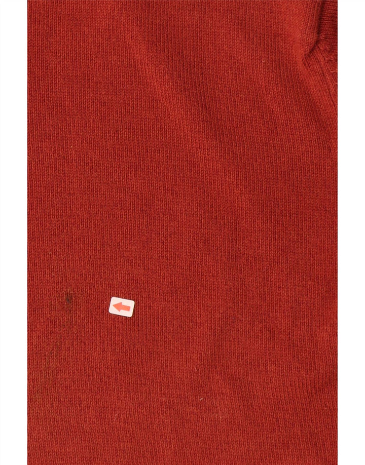 Marks & Spencer Herren-Pullover mit Rundhalsausschnitt, reguläre Passform, große rote Baumwolle