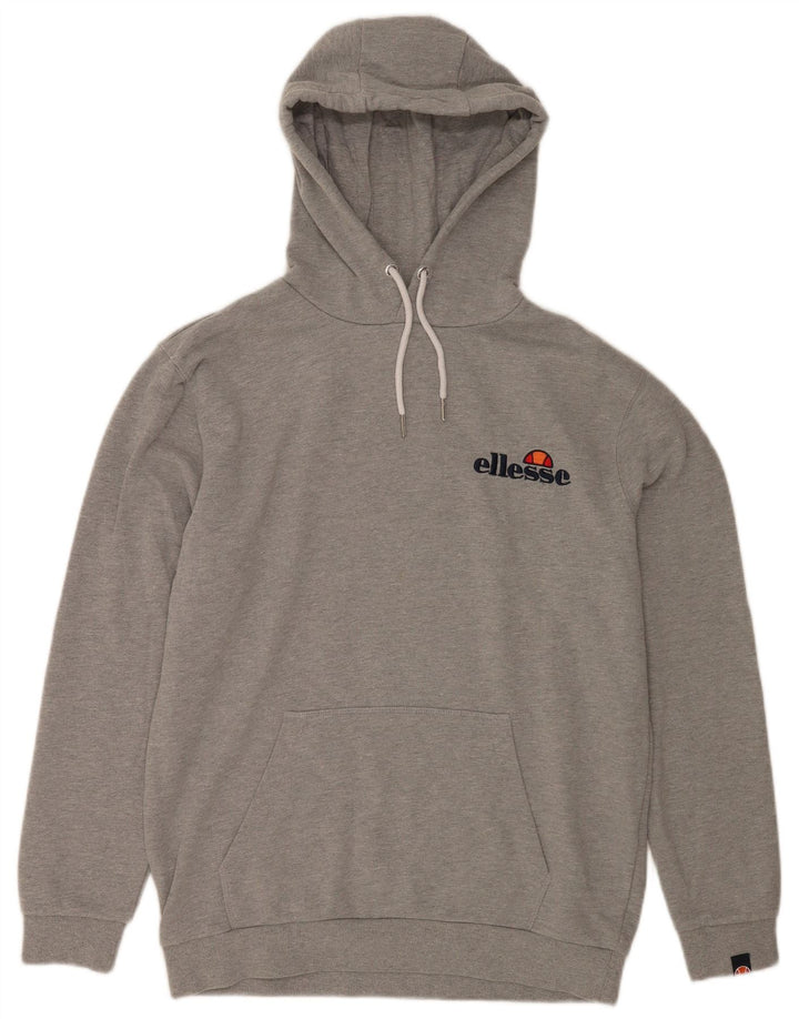 Ellesse Herren-Kapuzenpullover, groß, graue Baumwolle