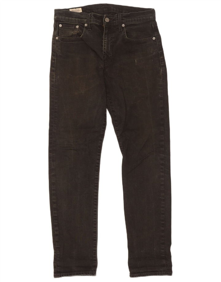 Levi's Herren 502 Straight Jeans W30 L32 schwarze Baumwolle