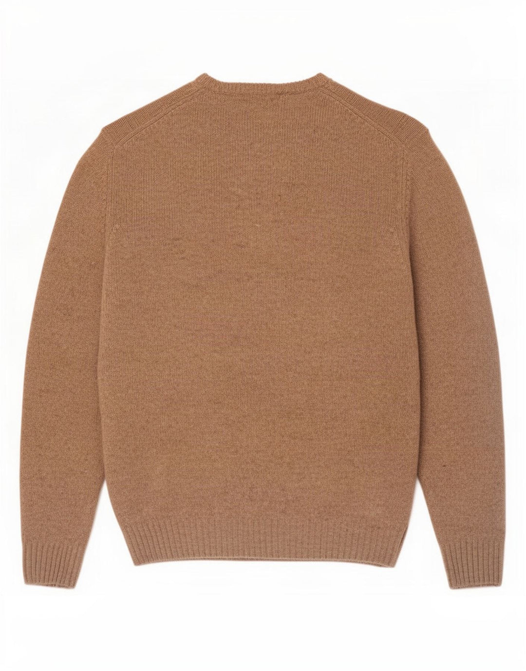 Marlboro Classics Herren-Pullover mit Rundhalsausschnitt, groß, beige Lammwolle
