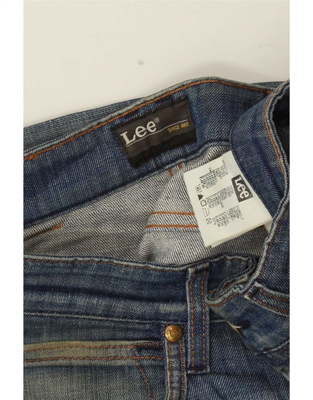 Lee Herren Ramone Slim Jeans W32 L26 Blaue Baumwolle