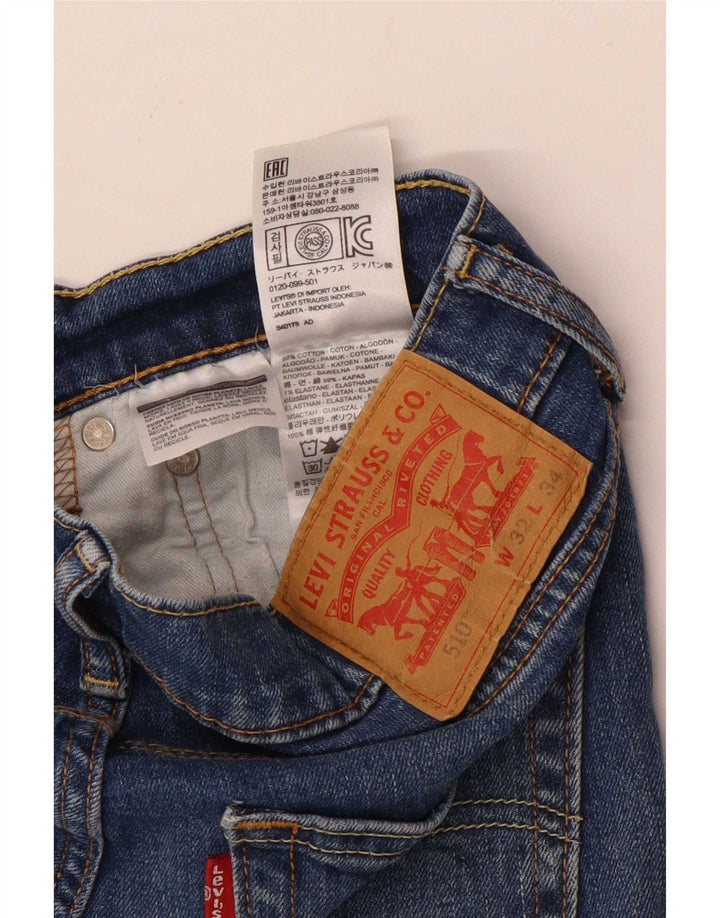 Levi's Herren 510 Denim Shorts W32 mittelblaue Baumwolle