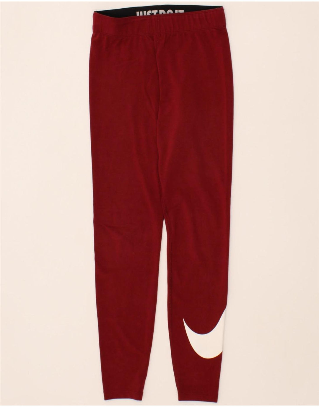 NIKE Womens Graphic Leggings UK 4 XS Red Cotton Vintage Nike and Second-Hand Nike from Messina Hembry 