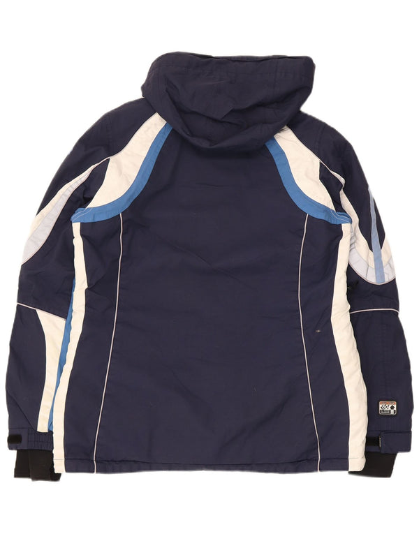 Iguana Damen-Skijacke mit Kapuze, EU 40, mittleres Marineblau, Farbblock