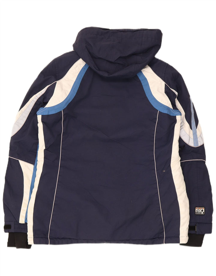 Iguana Damen-Skijacke mit Kapuze, EU 40, mittleres Marineblau, Farbblock