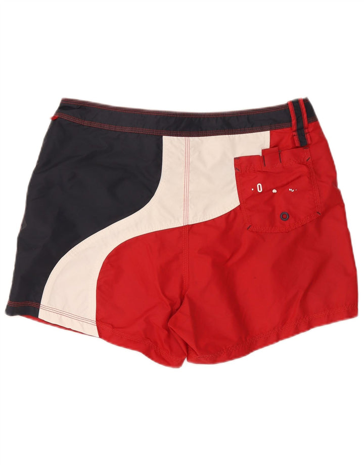 North Sails Herren-Badeshorts, groß, rot, Colourblock-Polyamid