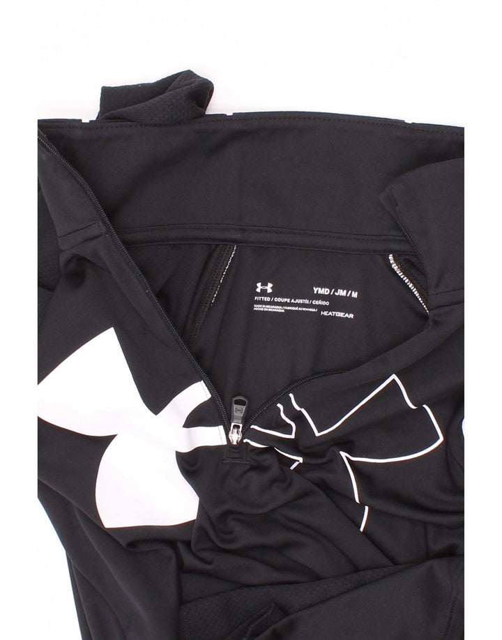 Under Armour Mädchen-Top mit Grafik, langärmlig, 9–10 Jahre, mittelschwarz