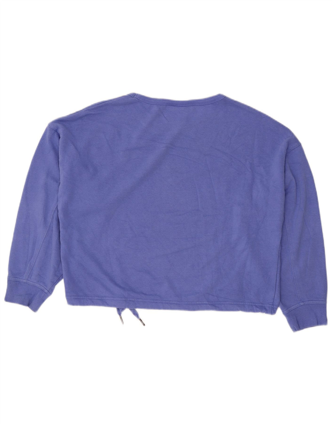 CHAMPION Damen Crop Oversized Sweatshirt Pullover UK 14 Mittelblau