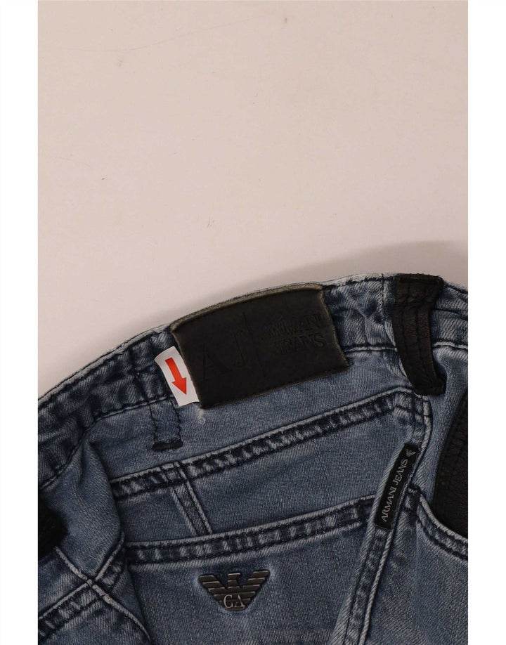 Armani Damen Straight Jeans W30 L27 Blau