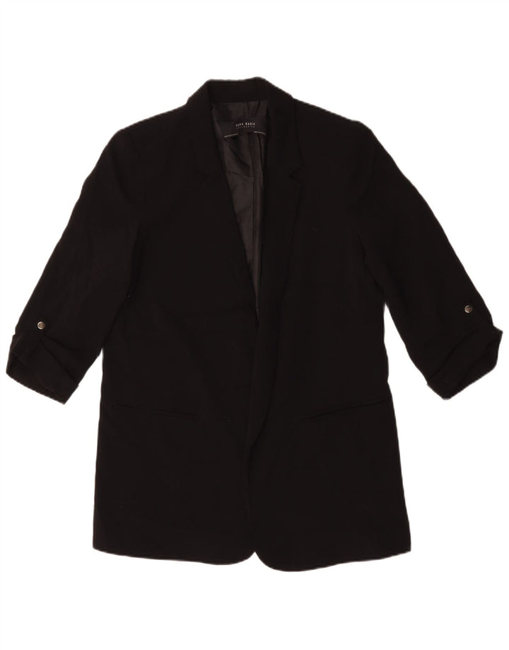 Zara Damen-Blazer mit 3/4-Ärmeln, offen, Gr. 14, mittelschwarz