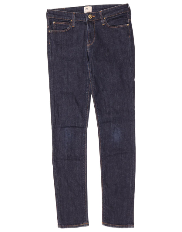 Lee Damen Skinny Jeans W27 L28 Marineblaue Baumwolle