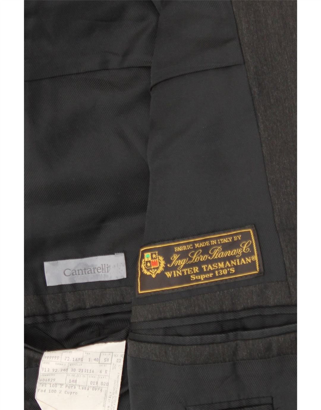 CANTARELLI Herren Loro Piana 2-Knopf-Blazerjacke IT 58 4XL Grau